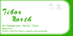 tibor morth business card